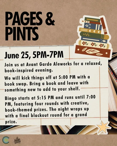 Pages & Pints: Book BINGO event image