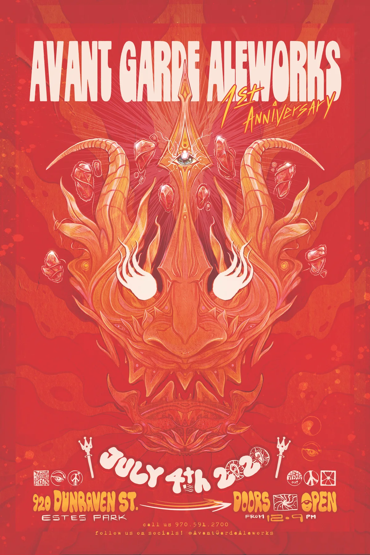 Avant Garde Aleworks one year anniversary poster from 2020